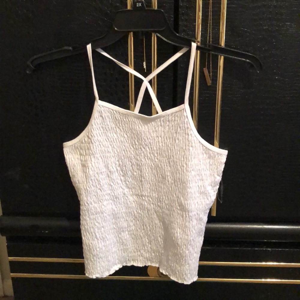 white tank top